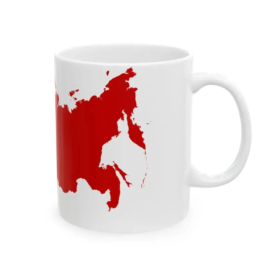 Flag-map of the Soviet Union version (Russia) White Coffee Mug - Go Mug Yourself