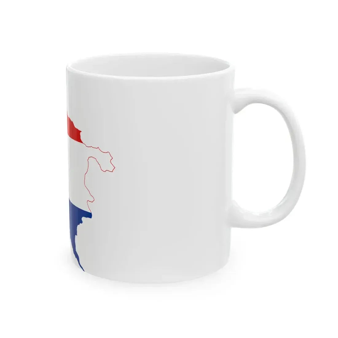 Flag-map of the State of Slovenes Croats and Serbs (Croatia) White Coffee Mug - Go Mug Yourself