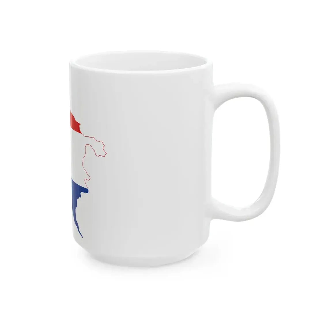 Flag-map of the State of Slovenes Croats and Serbs (Croatia) White Coffee Mug - Go Mug Yourself