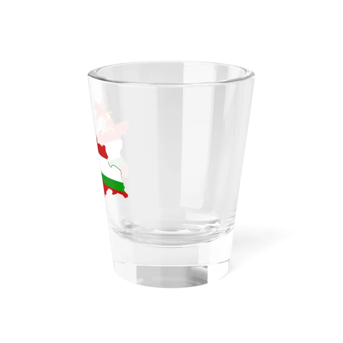 Flag map of the Tajik SSR 1953-1991 Flag map of Tajikistan 19911992 (Tajikistan) Shot Glass 1.5oz - Go Mug Yourself