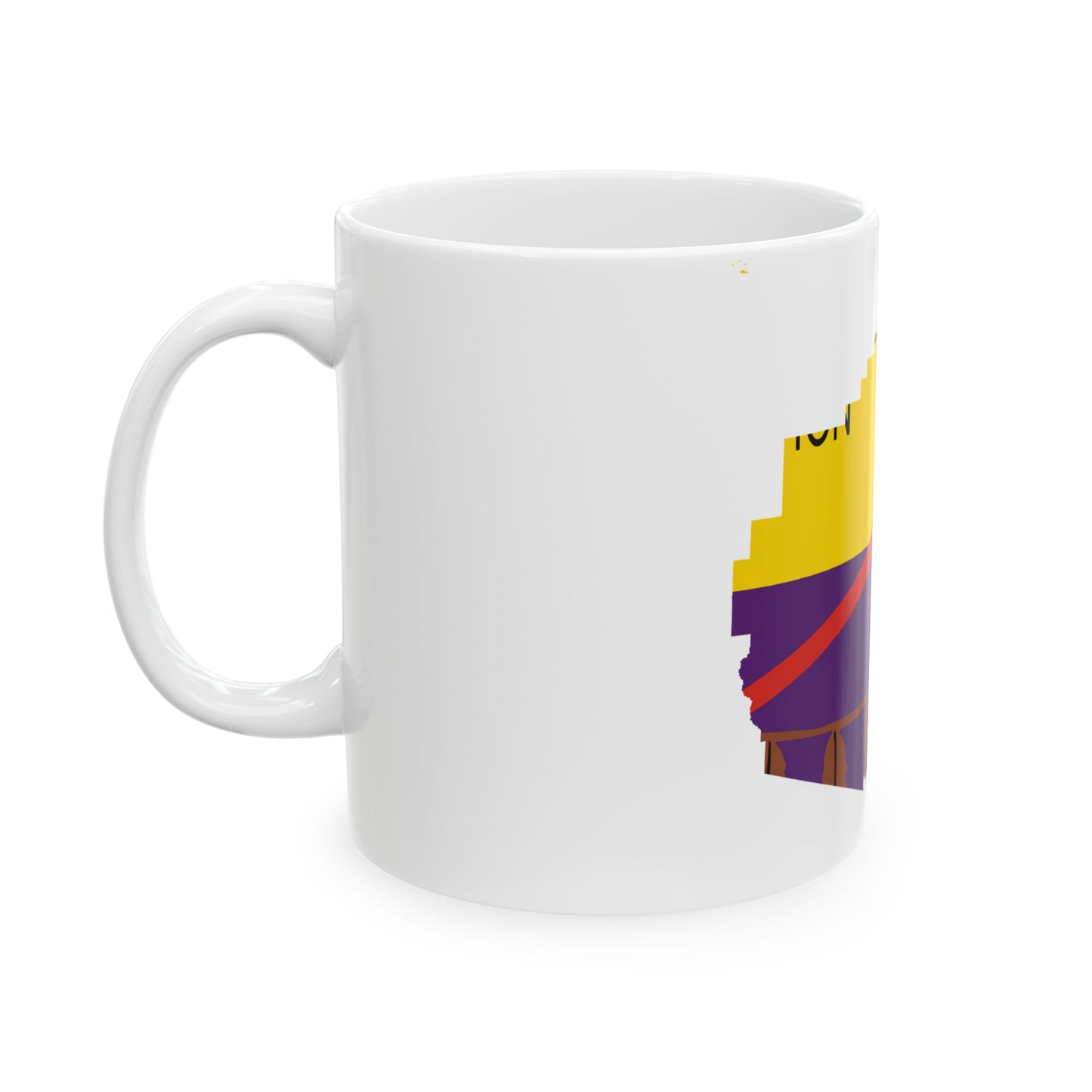 Flag map of the Tohono Oodham Nation (United States) White Coffee Mug-Go Mug Yourself