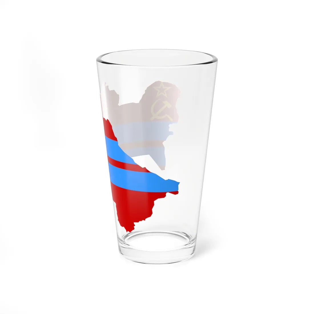 Flag map of the Turkmen SSR 1953-1991 Flag map of Turkmenistan 19911992 (Turkmenistan) Pint Glass 16oz - Go Mug Yourself