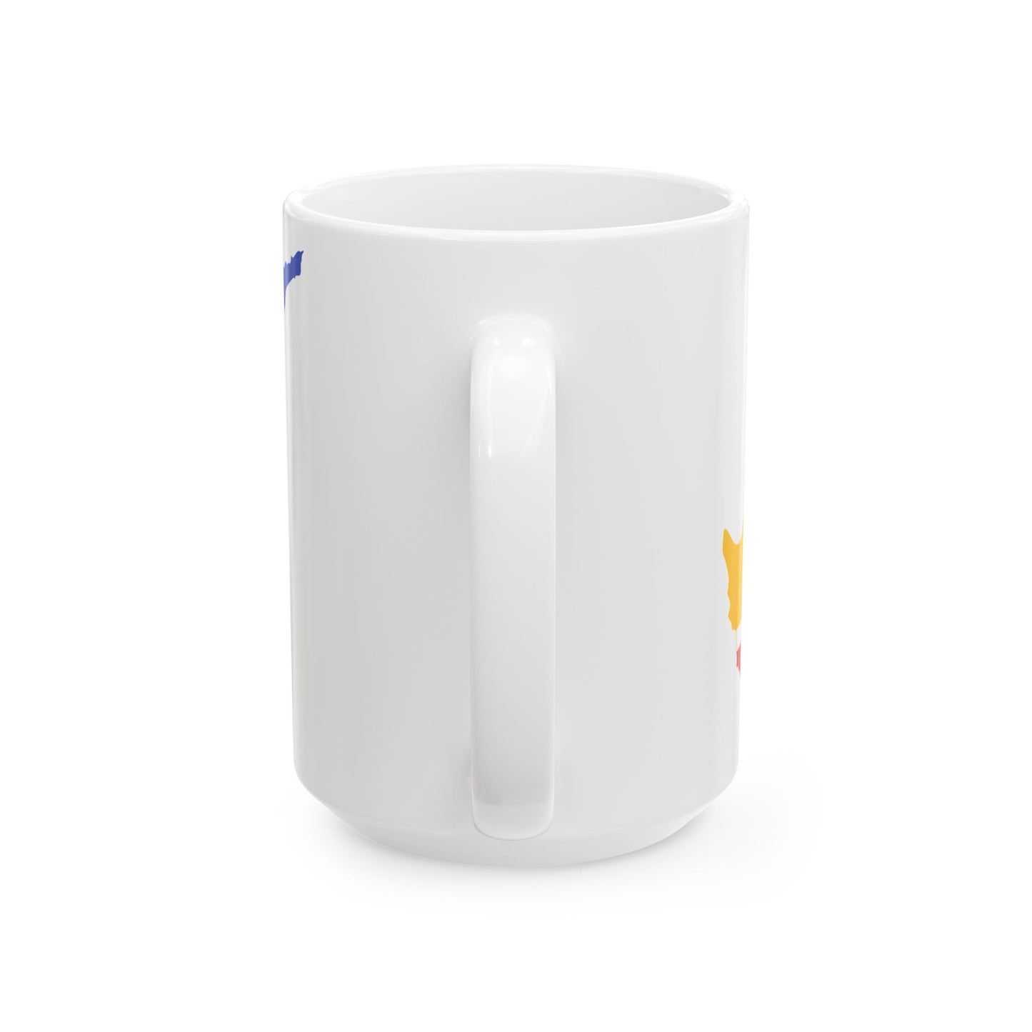Flag-map of the United Cyprus Republic (Cyprus) White Coffee Mug-Go Mug Yourself