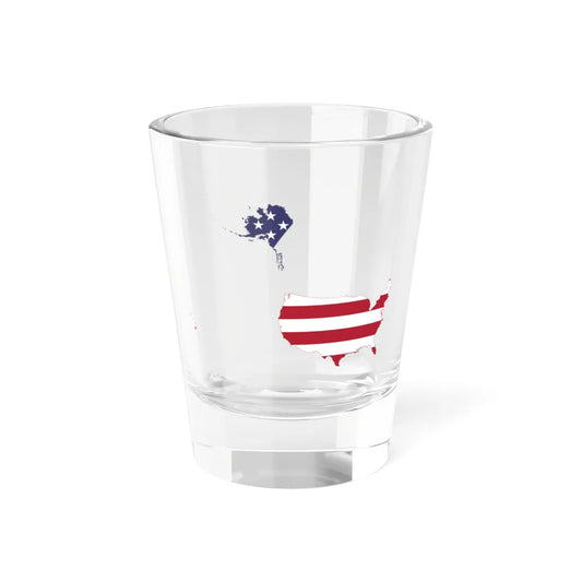 Flag-map of the United States 50 states (United States) Shot Glass 1.5oz 1.5oz - Go Mug Yourself