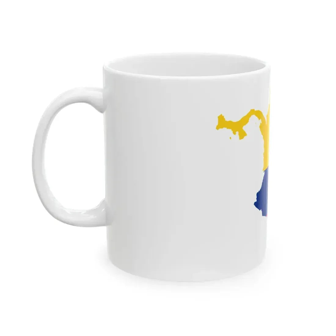 Flag-map of the United States of Colombia (Panama) White Coffee Mug - Go Mug Yourself