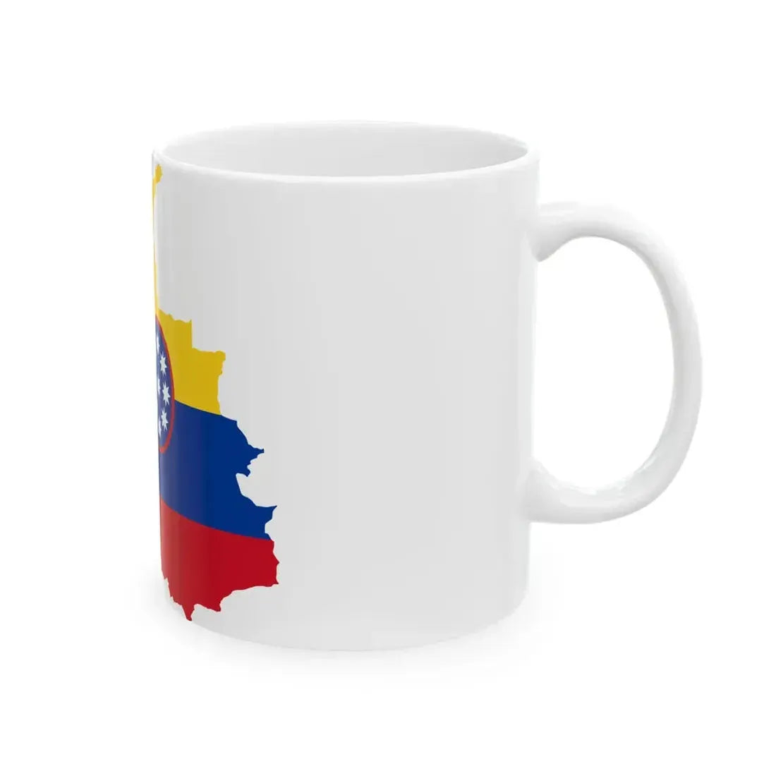 Flag-map of the United States of Colombia (Panama) White Coffee Mug - Go Mug Yourself