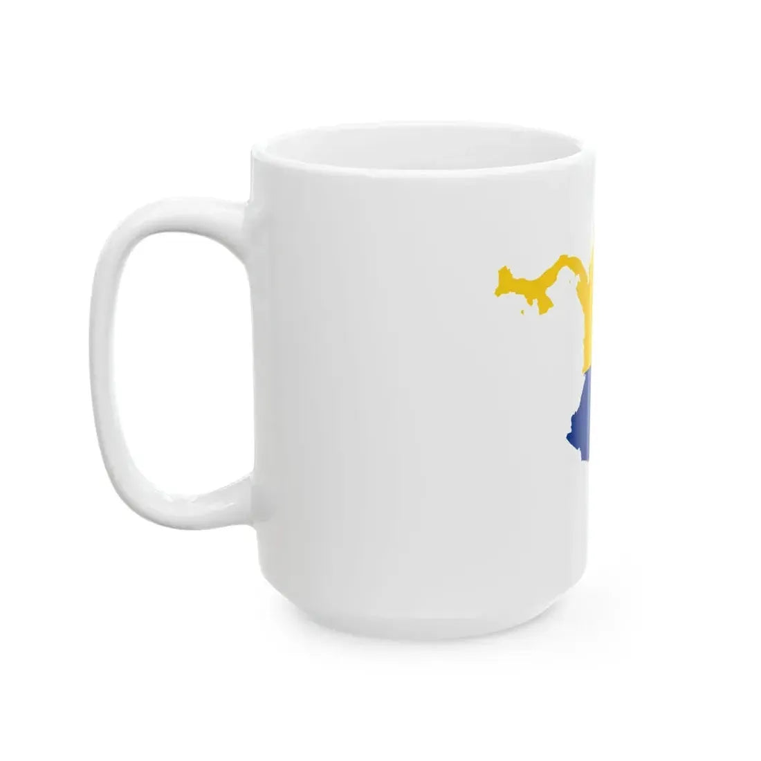 Flag-map of the United States of Colombia (Panama) White Coffee Mug - Go Mug Yourself