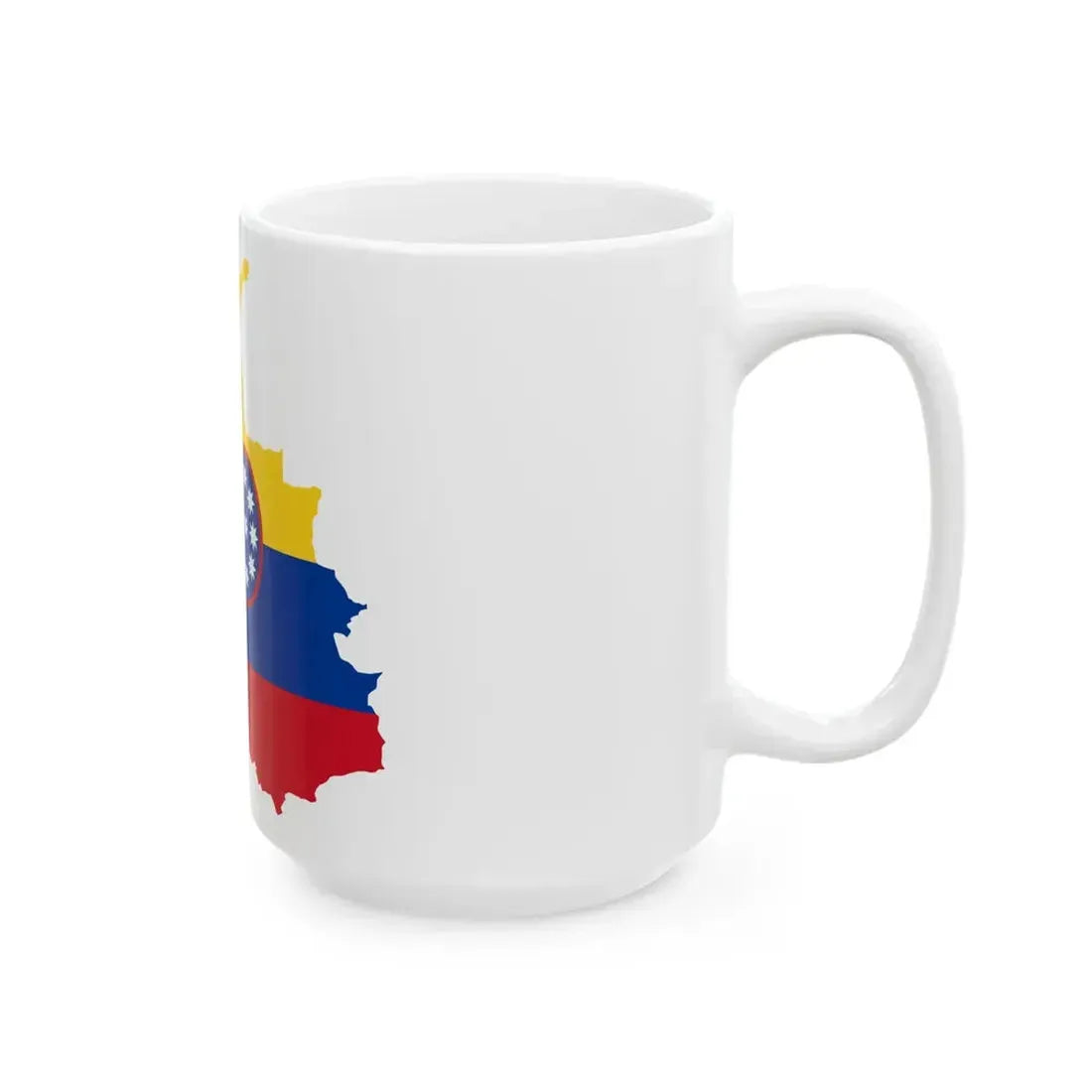 Flag-map of the United States of Colombia (Panama) White Coffee Mug - Go Mug Yourself