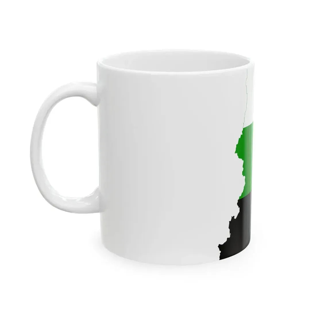 Flag-map of the Ural Republic (Russia) White Coffee Mug - Go Mug Yourself