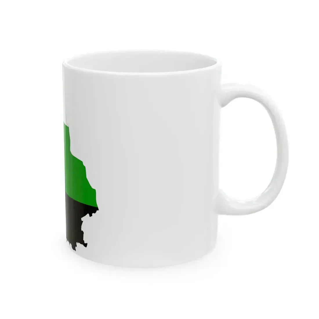 Flag-map of the Ural Republic (Russia) White Coffee Mug - Go Mug Yourself