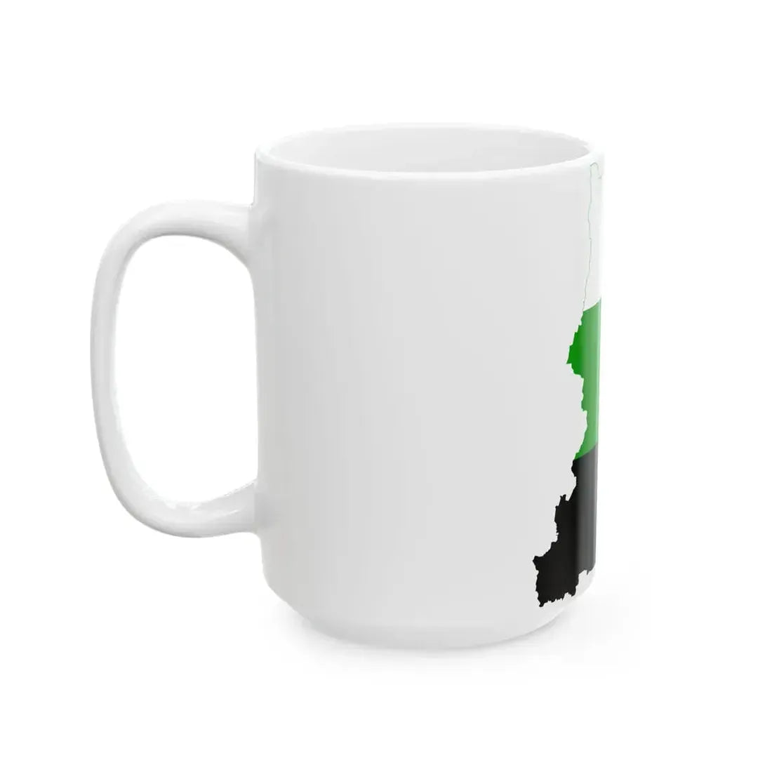 Flag-map of the Ural Republic (Russia) White Coffee Mug - Go Mug Yourself