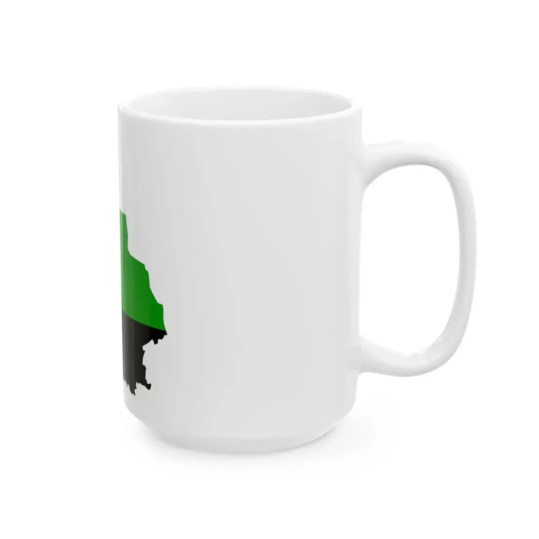 Flag-map of the Ural Republic (Russia) White Coffee Mug - Go Mug Yourself