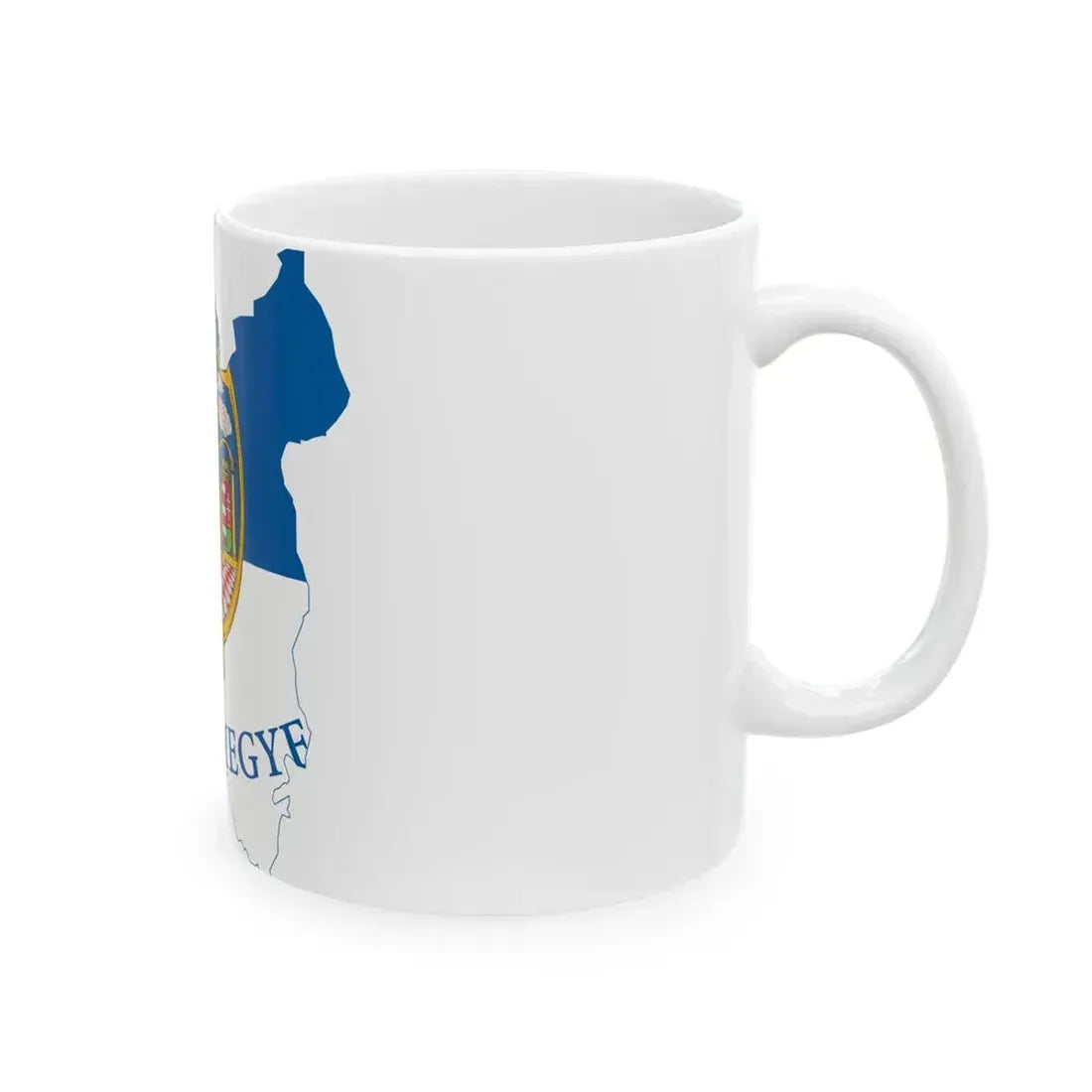 Flag-map of Tolna County (Hungary) White Coffee Mug - Go Mug Yourself