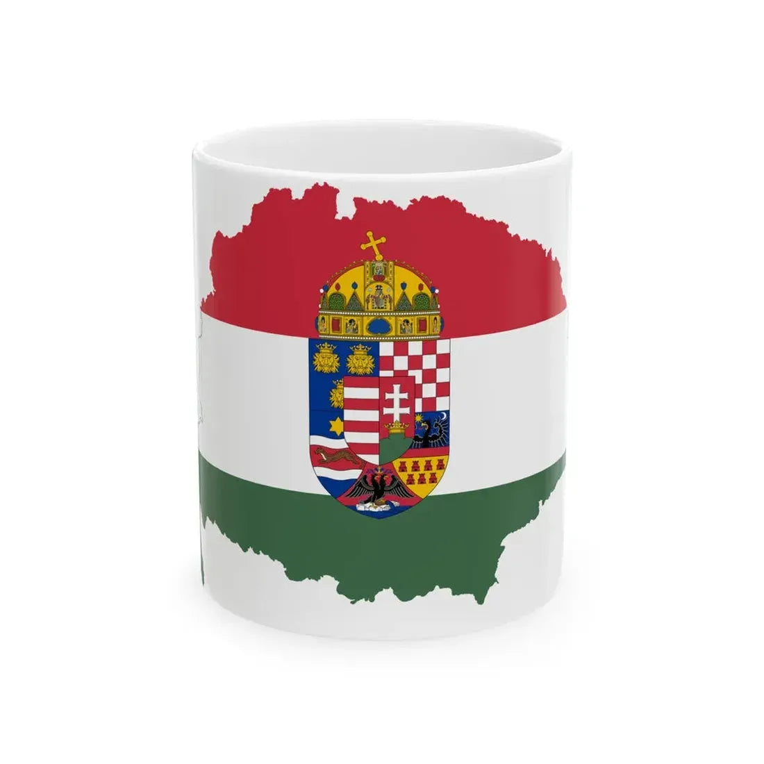 Flag-map of Transleithania 1896-1915 (Hungary) White Coffee Mug 11oz - Go Mug Yourself