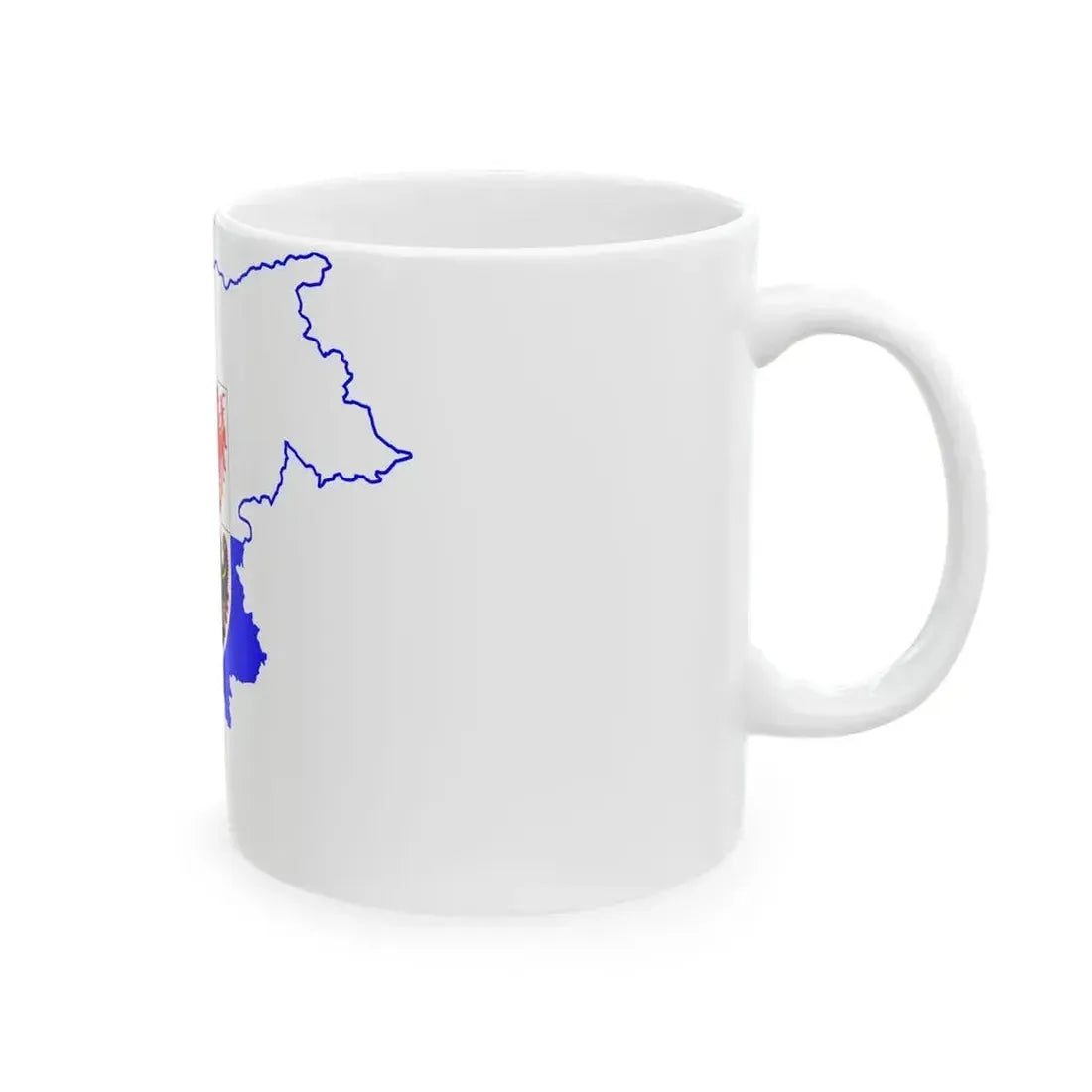 Flag map of Trentino-South Tyrol (Italy) White Coffee Mug - Go Mug Yourself