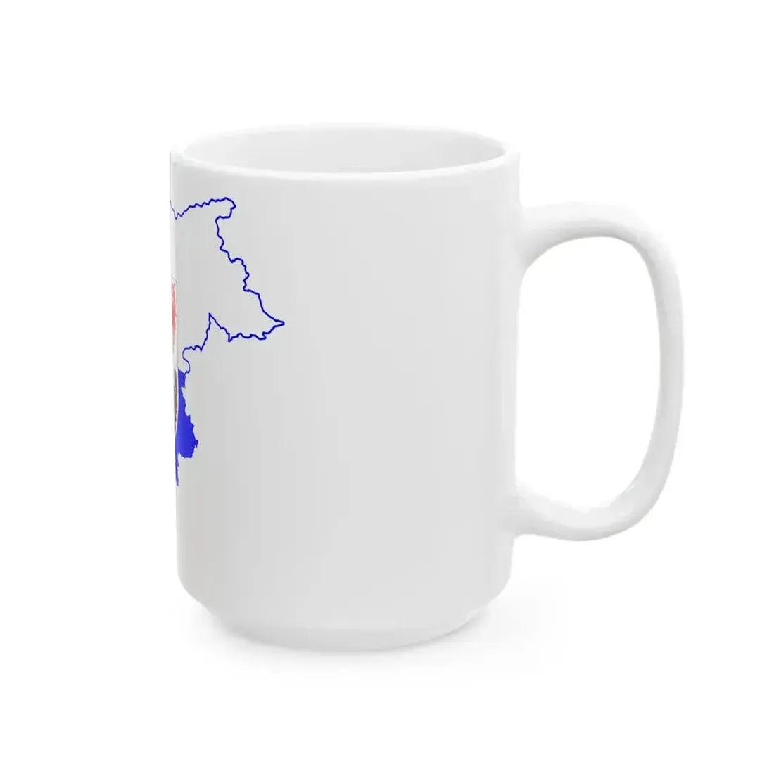 Flag map of Trentino-South Tyrol (Italy) White Coffee Mug - Go Mug Yourself