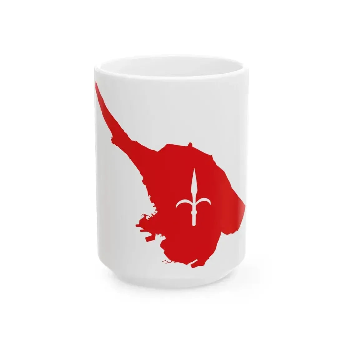 Flag map of Trieste (Italy) White Coffee Mug 15oz - Go Mug Yourself