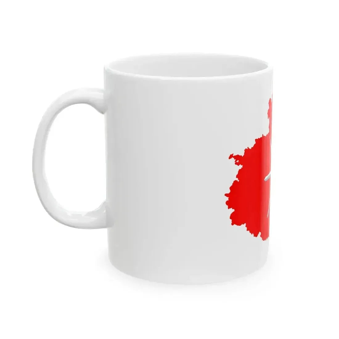 Flag map of Tula Oblast (Russia) White Coffee Mug - Go Mug Yourself