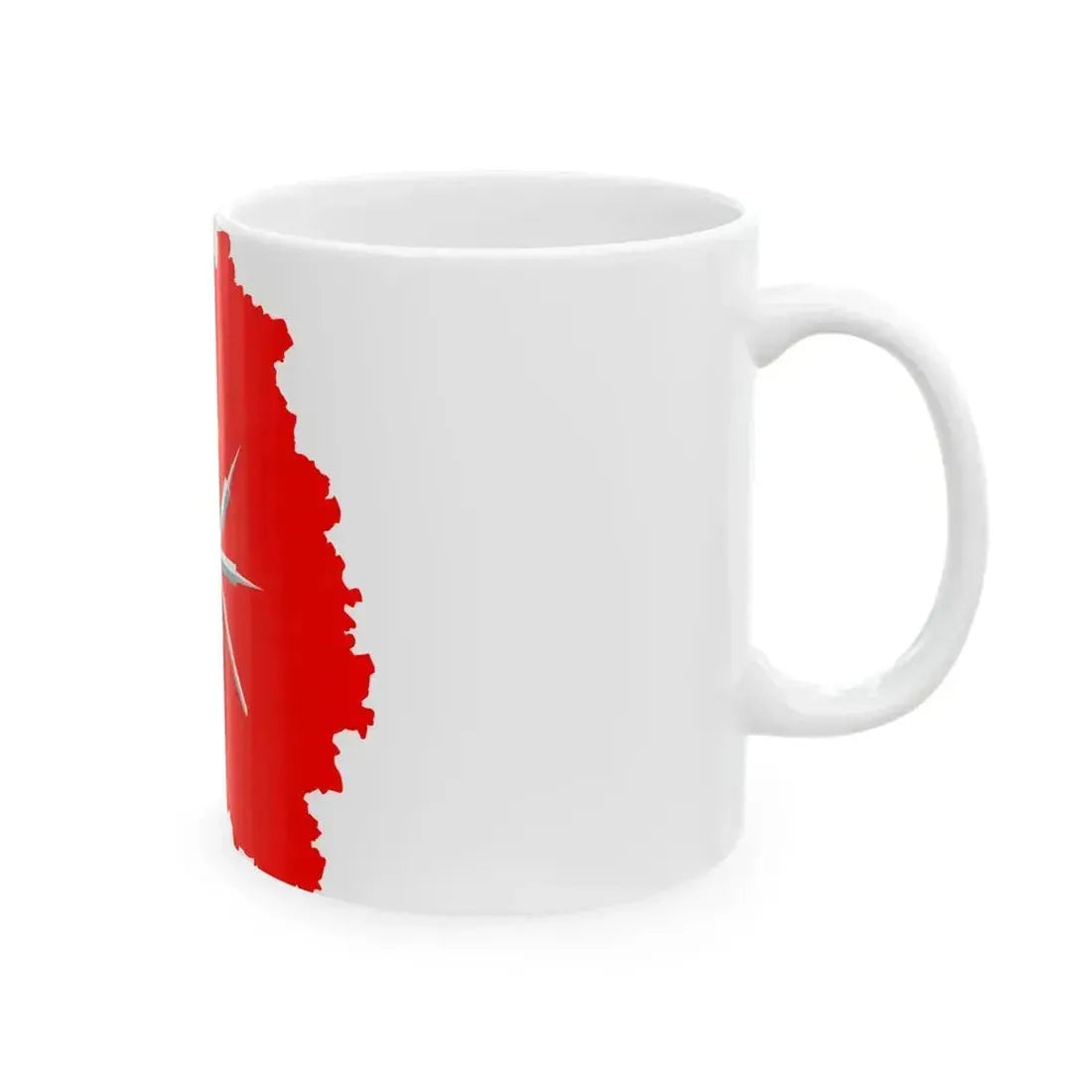 Flag map of Tula Oblast (Russia) White Coffee Mug - Go Mug Yourself