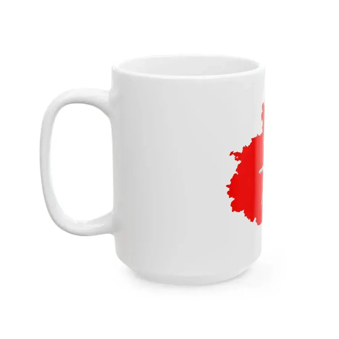 Flag map of Tula Oblast (Russia) White Coffee Mug - Go Mug Yourself