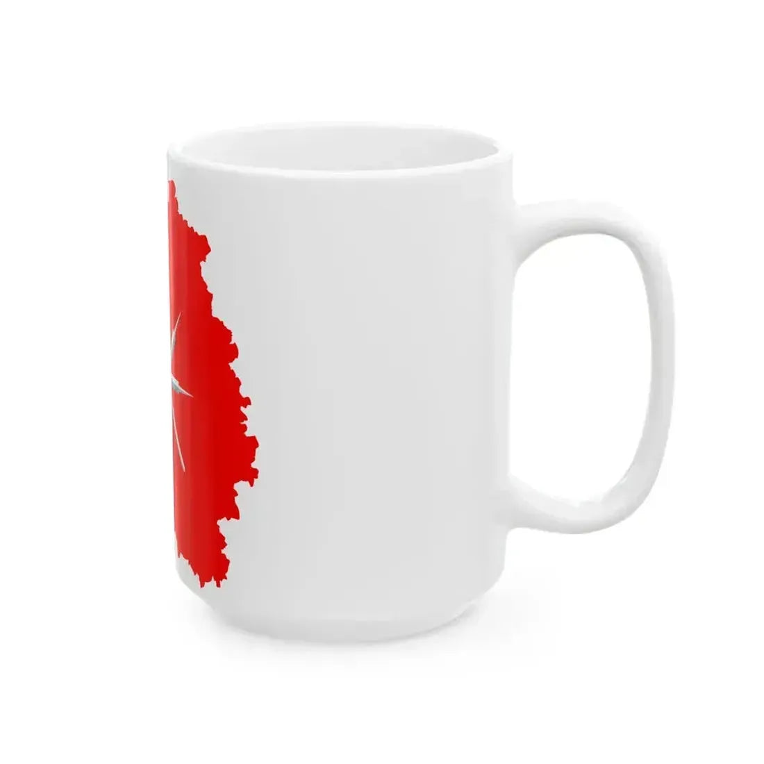 Flag map of Tula Oblast (Russia) White Coffee Mug - Go Mug Yourself