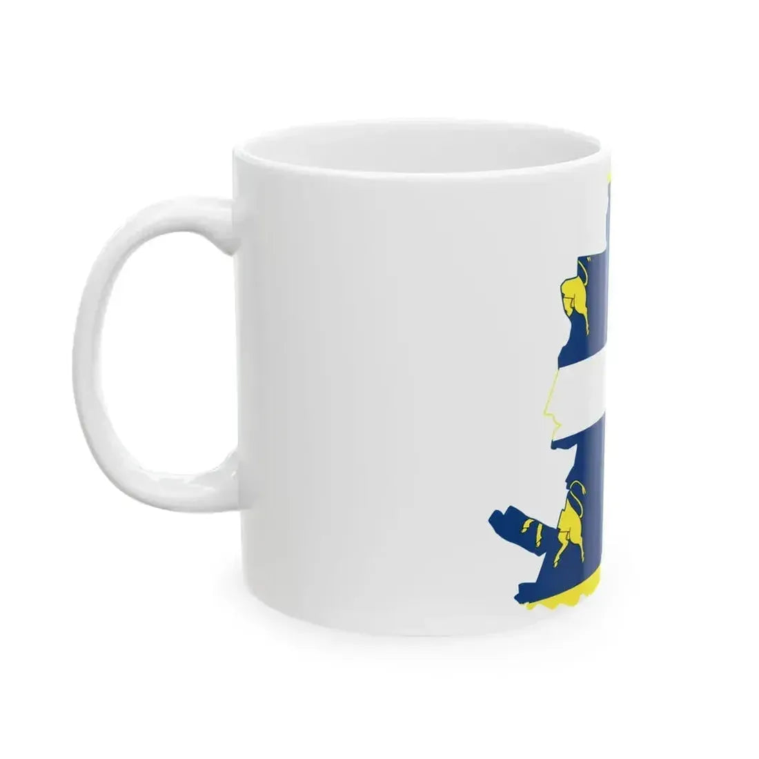 Flag map of Turin (Italy) White Coffee Mug - Go Mug Yourself