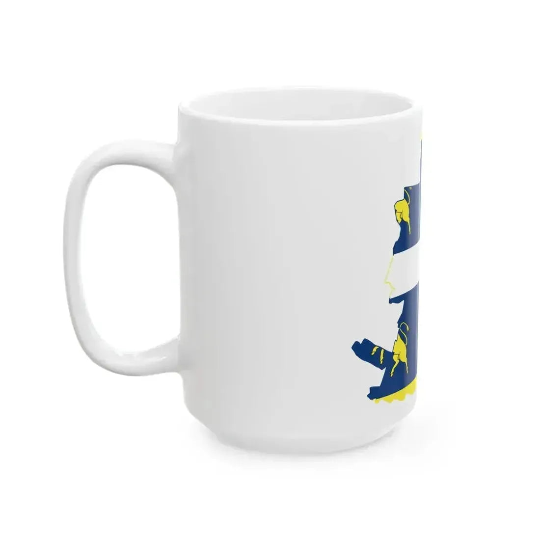 Flag map of Turin (Italy) White Coffee Mug - Go Mug Yourself