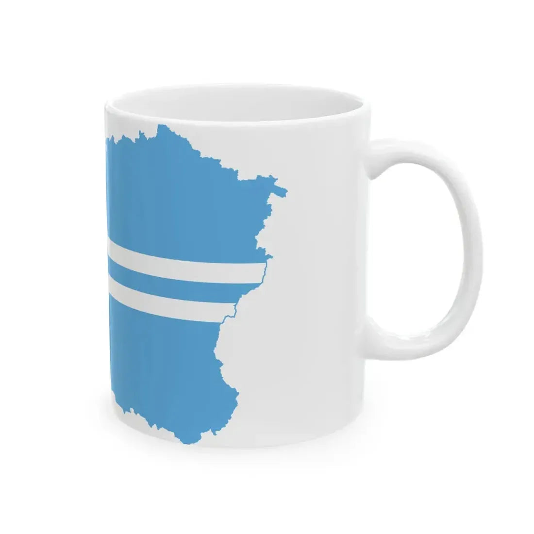Flag-map of Tuva (Russia) White Coffee Mug - Go Mug Yourself