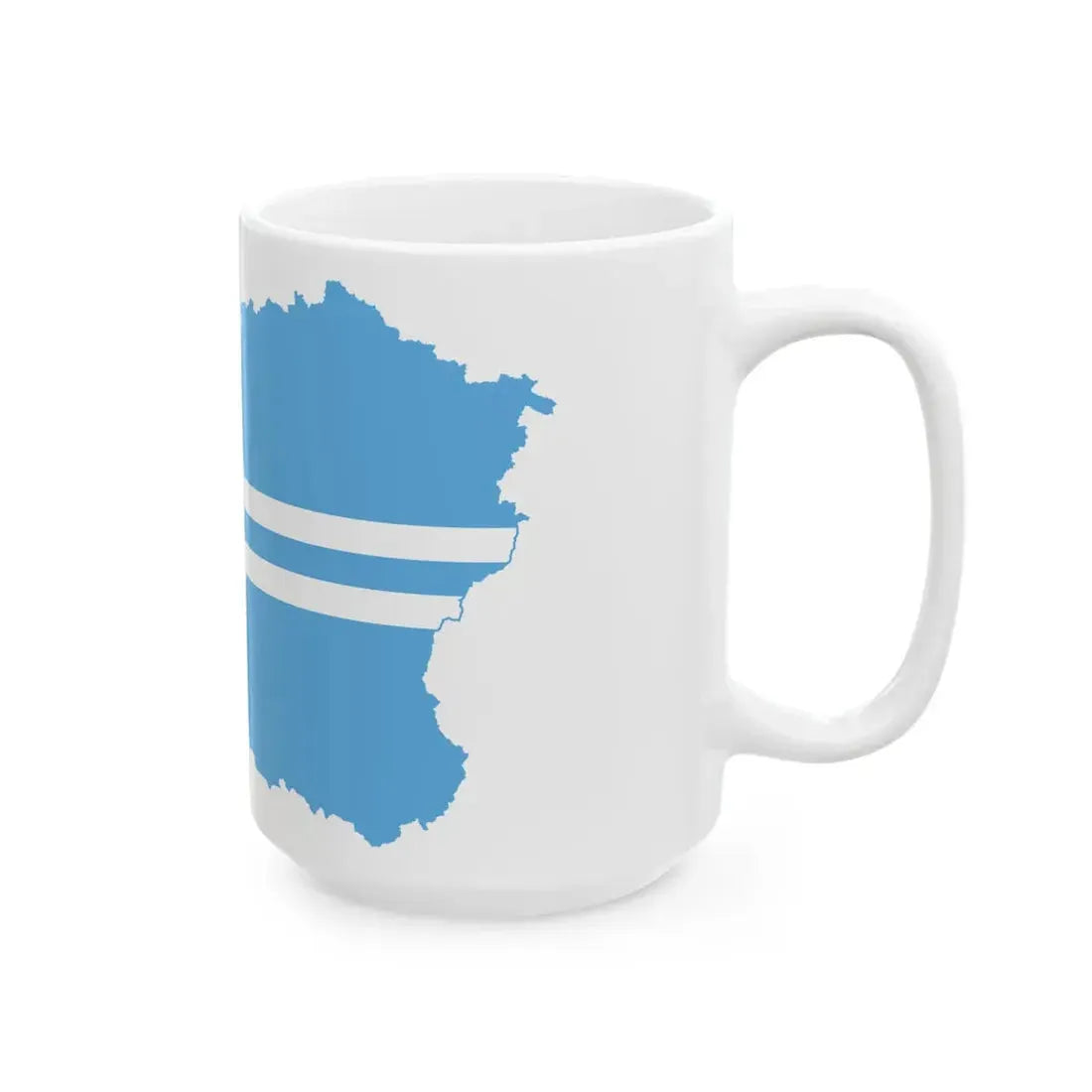 Flag-map of Tuva (Russia) White Coffee Mug - Go Mug Yourself