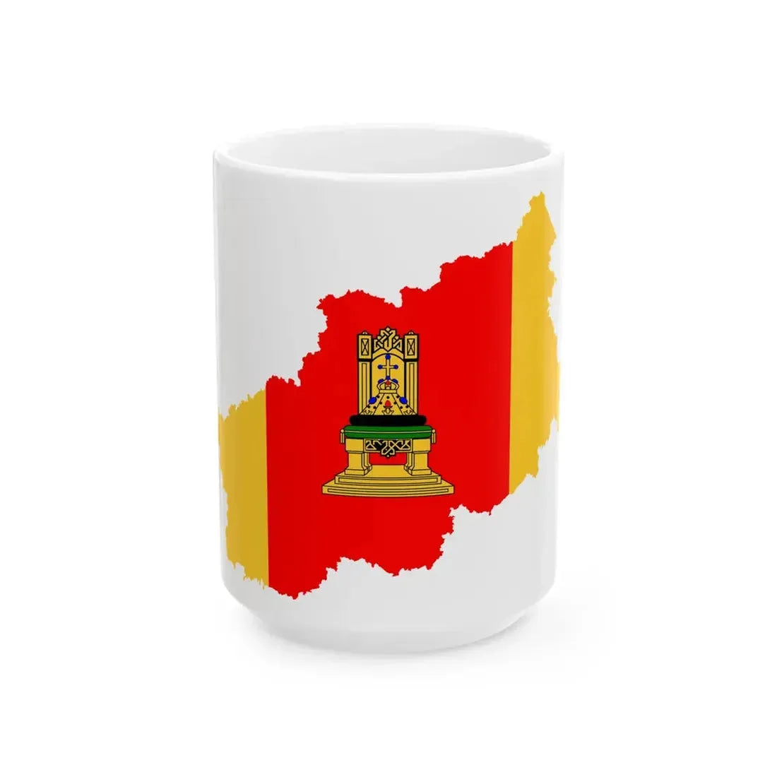 Flag-map of Tver Oblast (Russia) White Coffee Mug 15oz - Go Mug Yourself