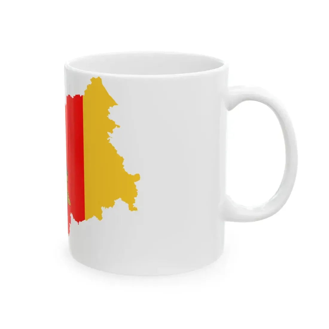 Flag-map of Tver Oblast (Russia) White Coffee Mug - Go Mug Yourself