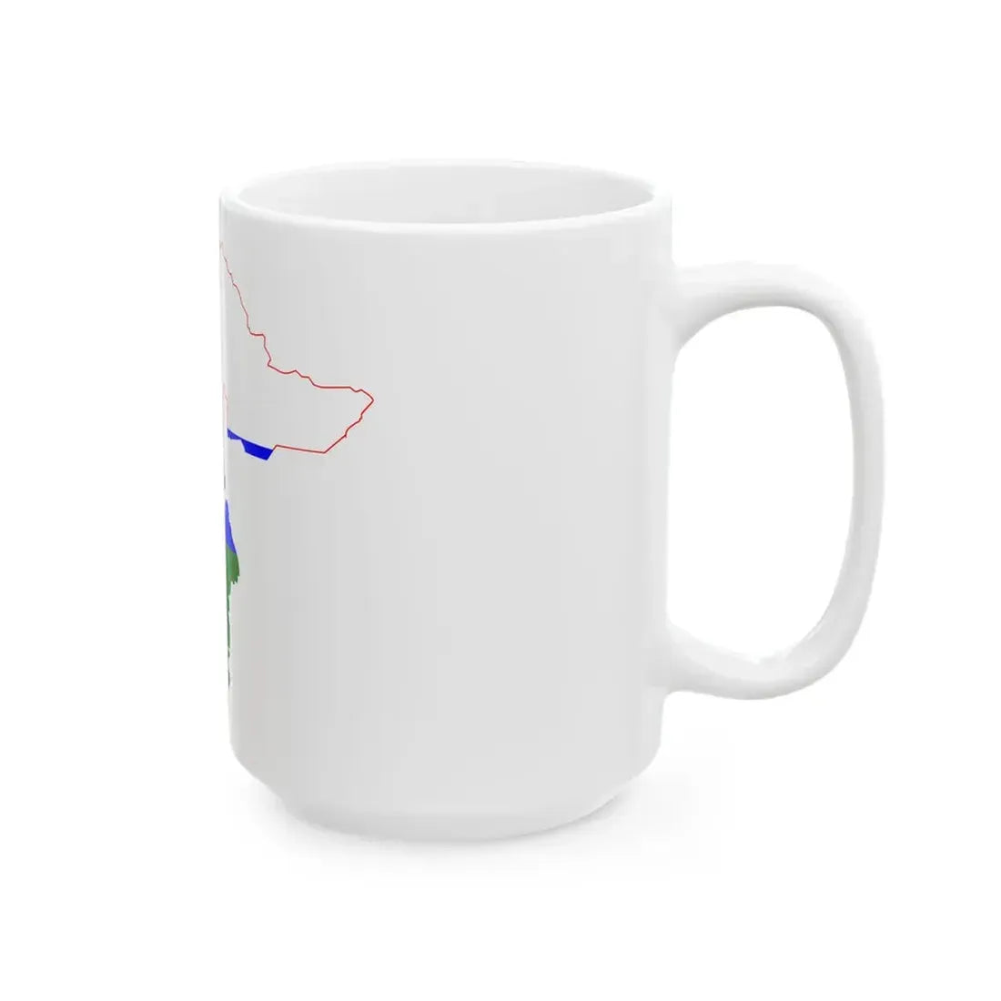 Flag-map of Tyumen Oblast (Russia) White Coffee Mug - Go Mug Yourself