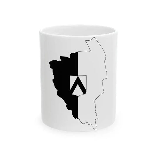 Flag map of Udine (Italy) White Coffee Mug 11oz - Go Mug Yourself