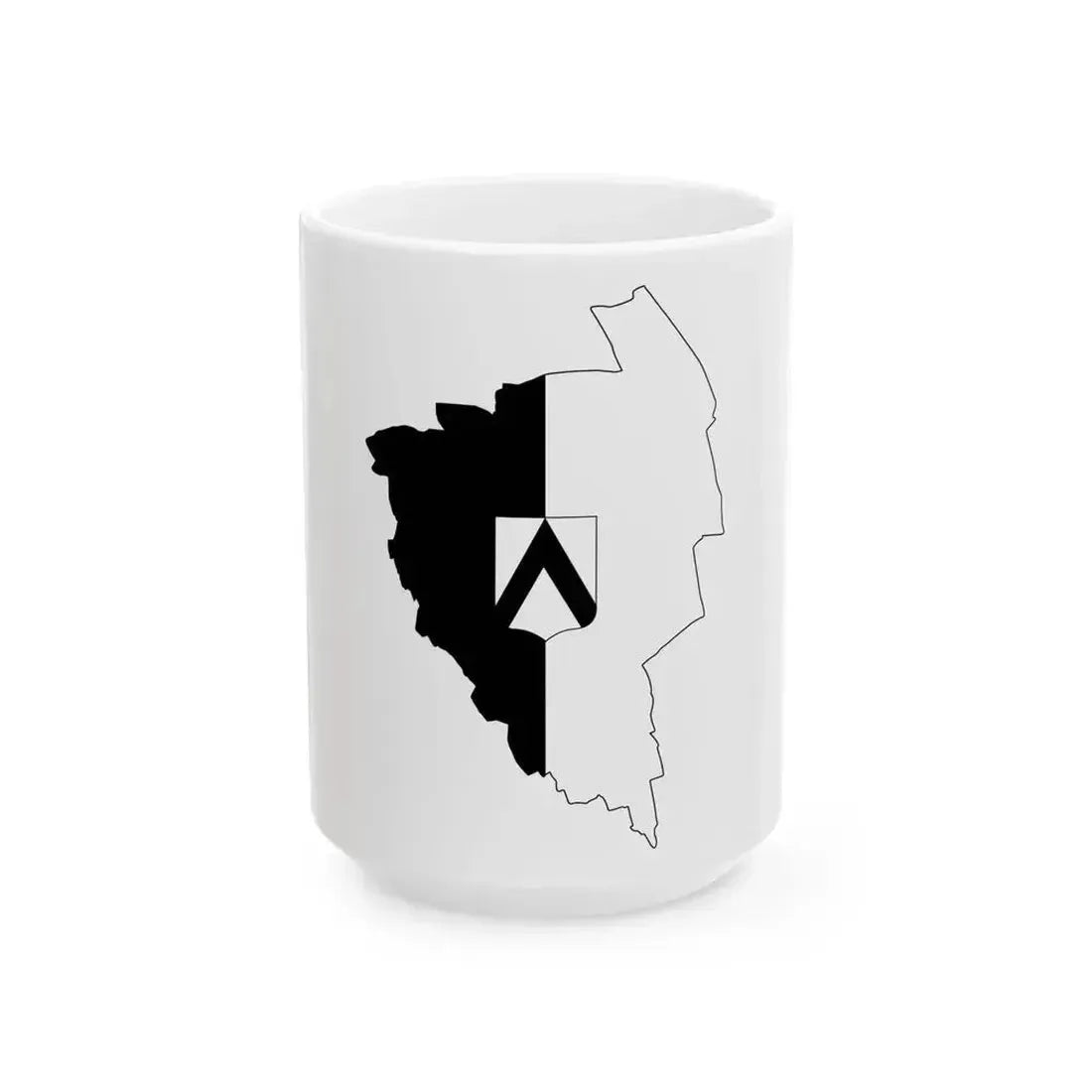 Flag map of Udine (Italy) White Coffee Mug 15oz - Go Mug Yourself