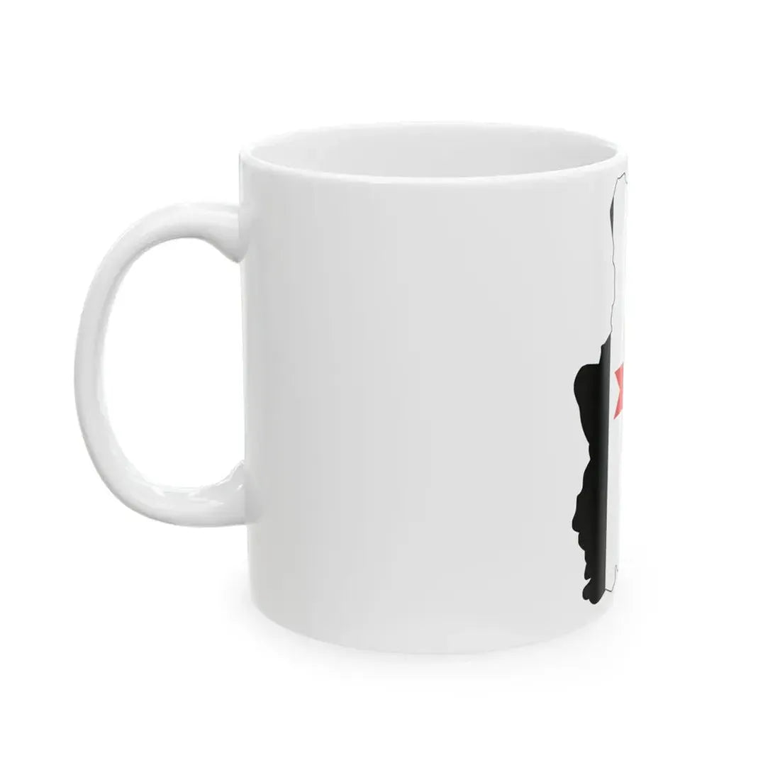 Flag-map of Udmurtia (Russia) White Coffee Mug - Go Mug Yourself