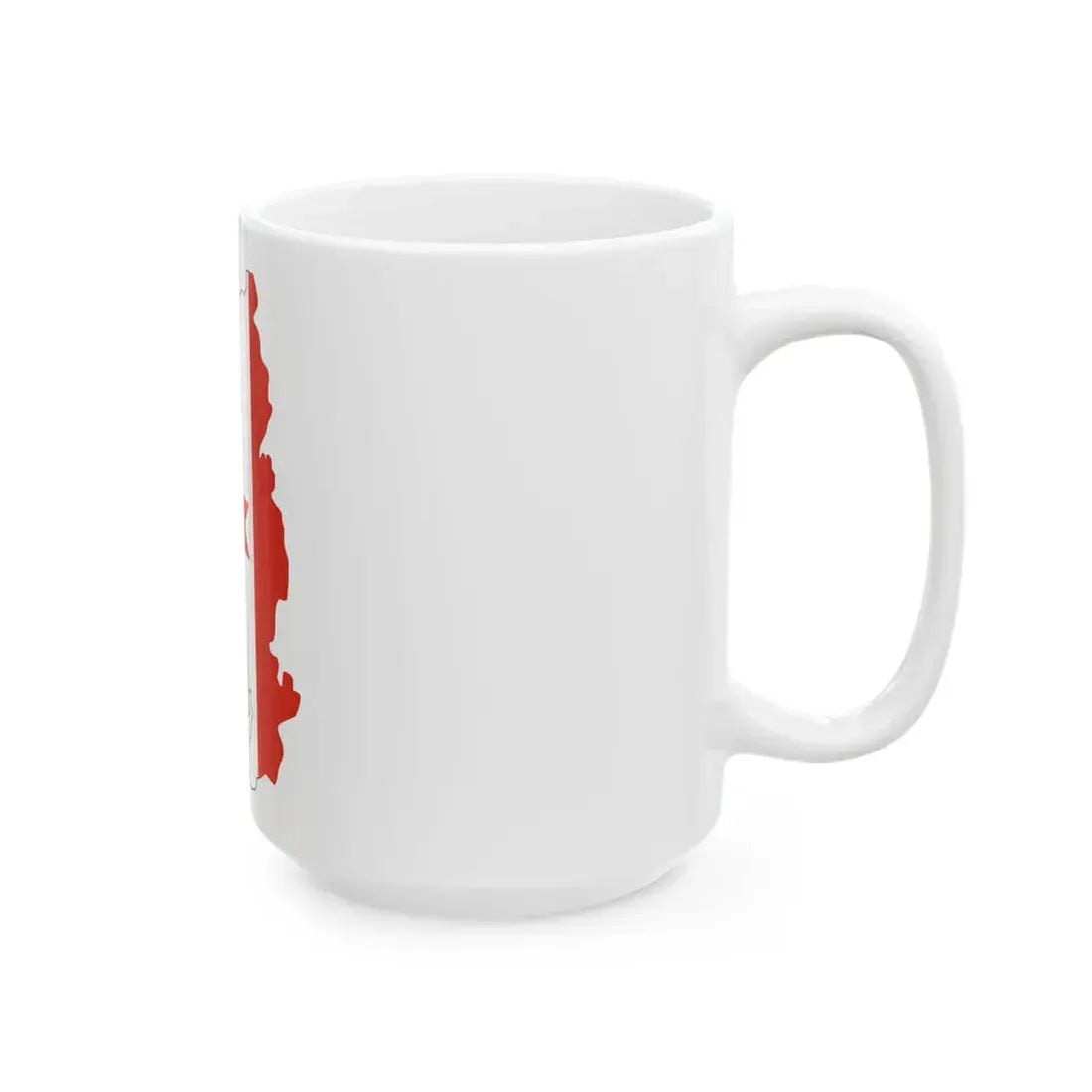 Flag-map of Udmurtia (Russia) White Coffee Mug - Go Mug Yourself