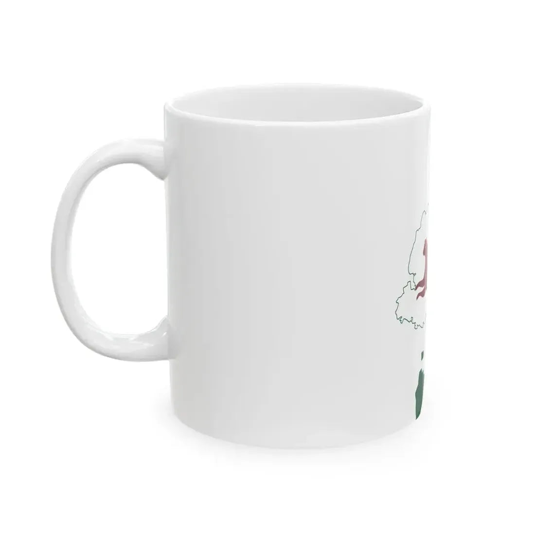 Flag-map of Ufa (Russia) White Coffee Mug - Go Mug Yourself