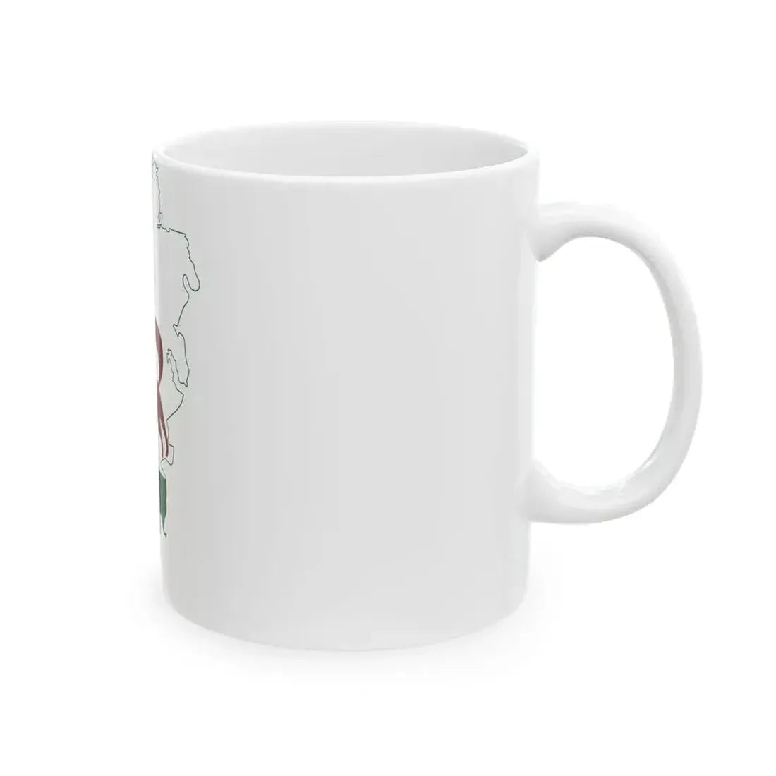 Flag-map of Ufa (Russia) White Coffee Mug - Go Mug Yourself