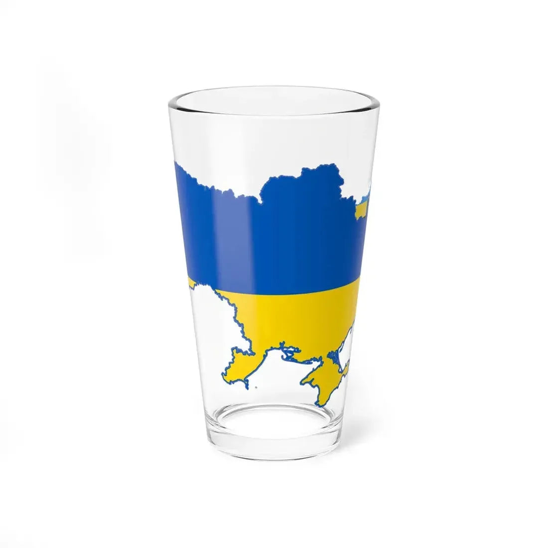 Flag map of Ukraine and the Belgorod Peoples Republic (Ukraine) Pint Glass 16oz 16oz - Go Mug Yourself