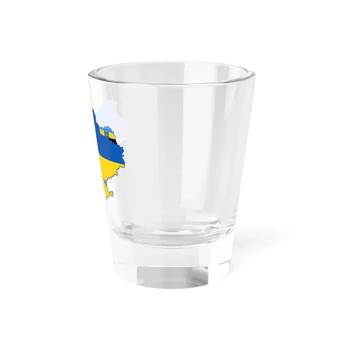 Flag map of Ukraine and the Belgorod Peoples Republic (Ukraine) Shot Glass 1.5oz - Go Mug Yourself