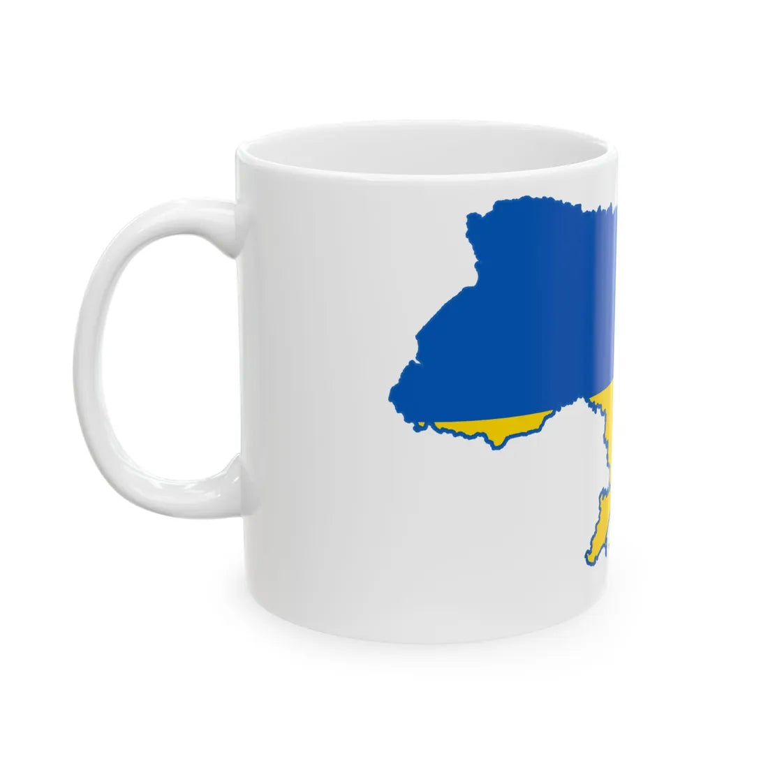 Flag map of Ukraine and the Belgorod Peoples Republic (Ukraine) White Coffee Mug - Go Mug Yourself