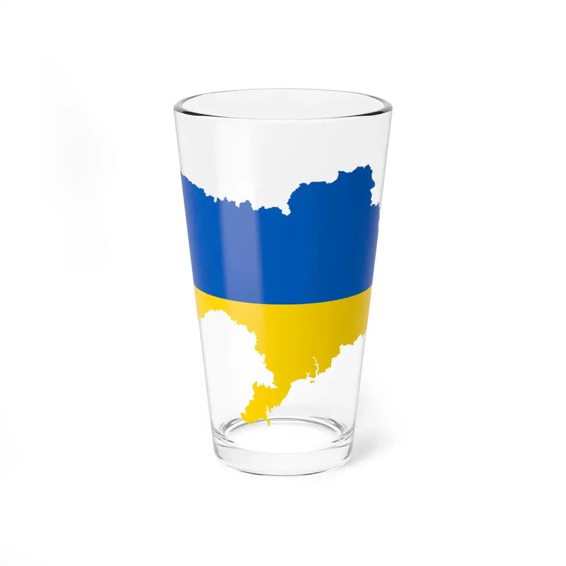 Flag map of Ukraine April 17 2022 (Ukraine) Pint Glass 16oz 16oz - Go Mug Yourself