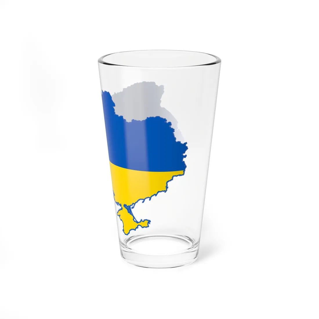 Flag map of Ukraine Belgorod (Ukraine) Pint Glass 16oz - Go Mug Yourself