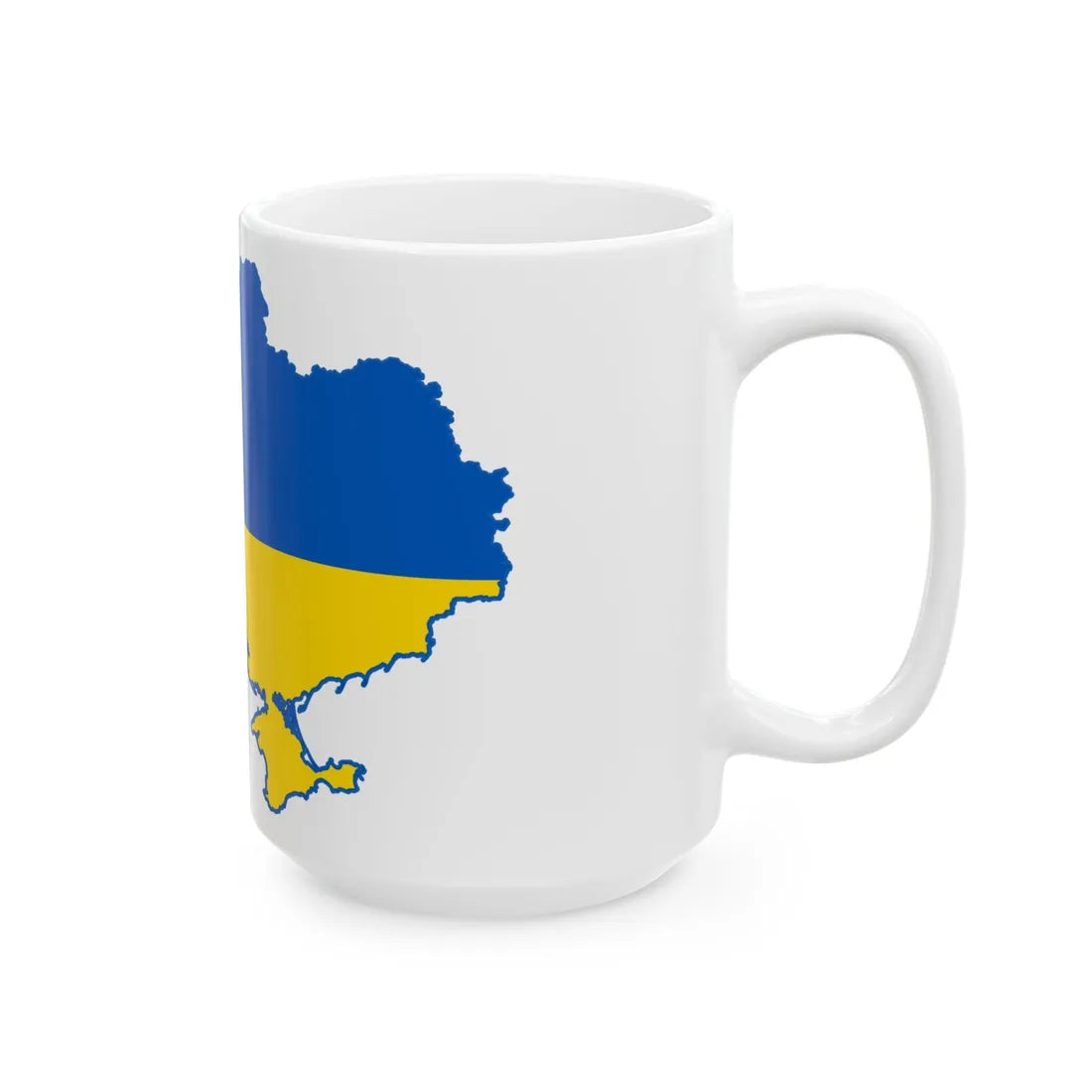 Flag map of Ukraine Belgorod (Ukraine) White Coffee Mug - Go Mug Yourself