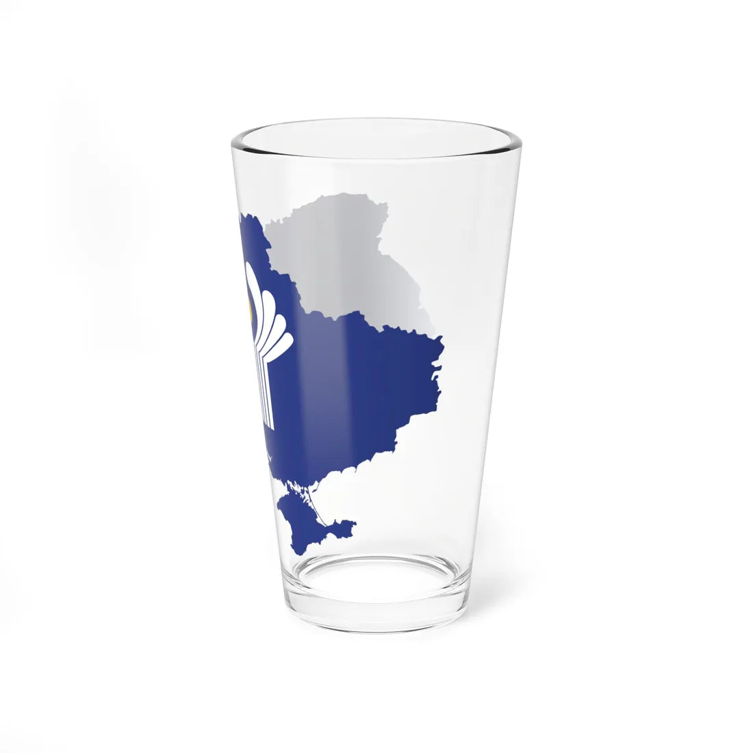 Flag-map of Ukraine CIS de facto (Ukraine) Pint Glass 16oz - Go Mug Yourself