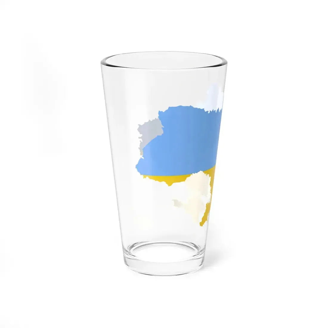 Flag map of Ukraine fair blue (Ukraine) Pint Glass 16oz - Go Mug Yourself