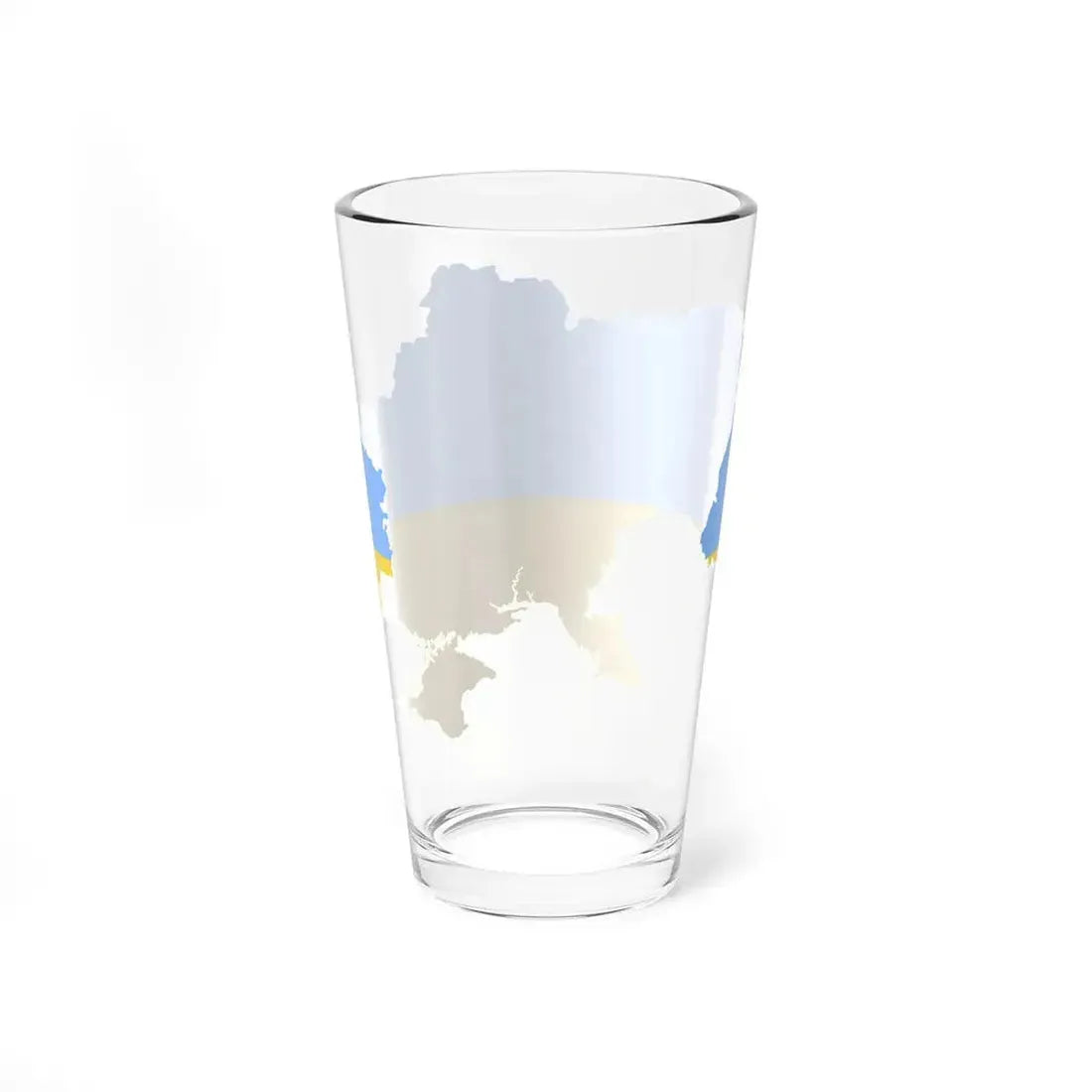 Flag map of Ukraine fair blue (Ukraine) Pint Glass 16oz - Go Mug Yourself