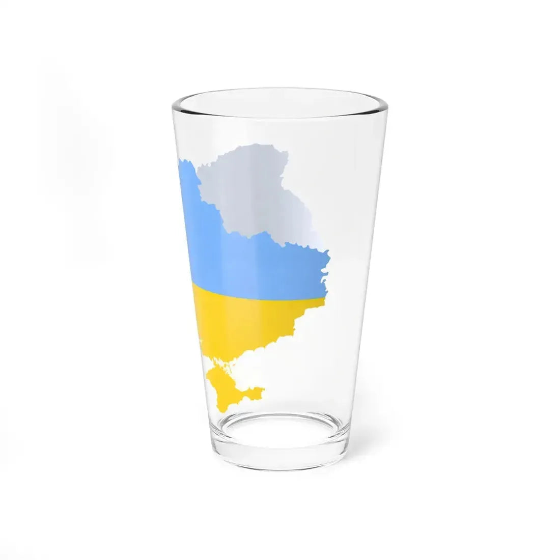 Flag map of Ukraine fair blue (Ukraine) Pint Glass 16oz - Go Mug Yourself