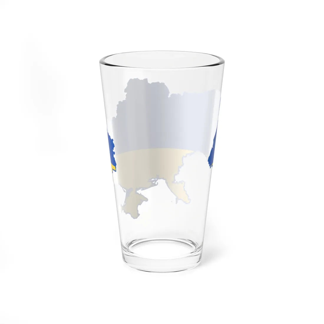 Flag map of Ukraine (Ukraine) Pint Glass 16oz - Go Mug Yourself
