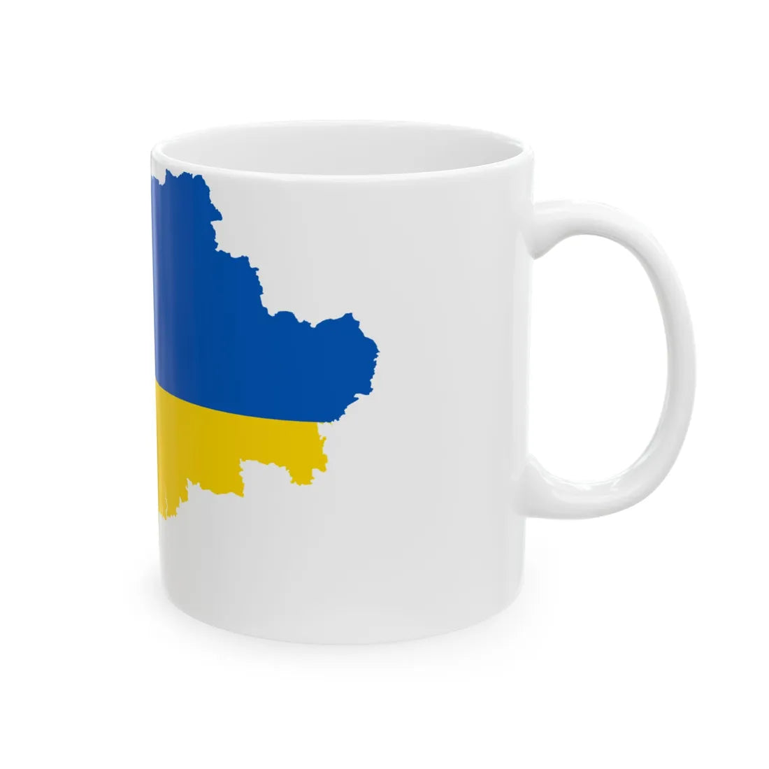 Flag map of Ukraine with Russian-occupied territories omitted (Ukraine) White Coffee Mug - Go Mug Yourself